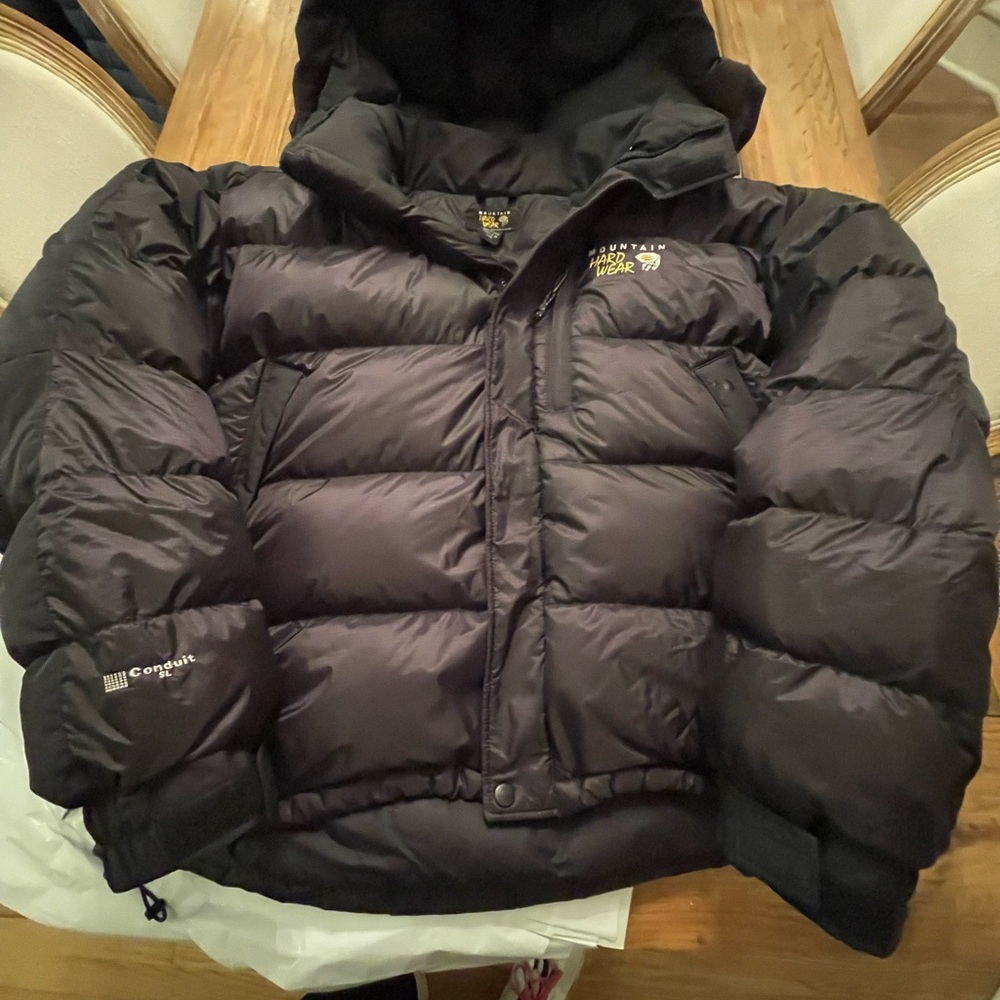 MOUNTAIN HARDWEAR 650 CONDUIT SUBZERO DOWN JACKET MENS XL PTP 27 AWSOME BLACK